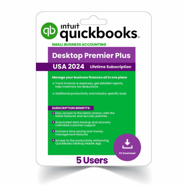 QuickBooks Premier Plus 2024 – 5 User – Lifetime License