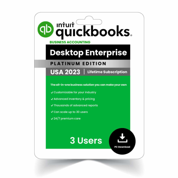 QuickBooks Enterprise 2023 - 3 User - Lifetime License
