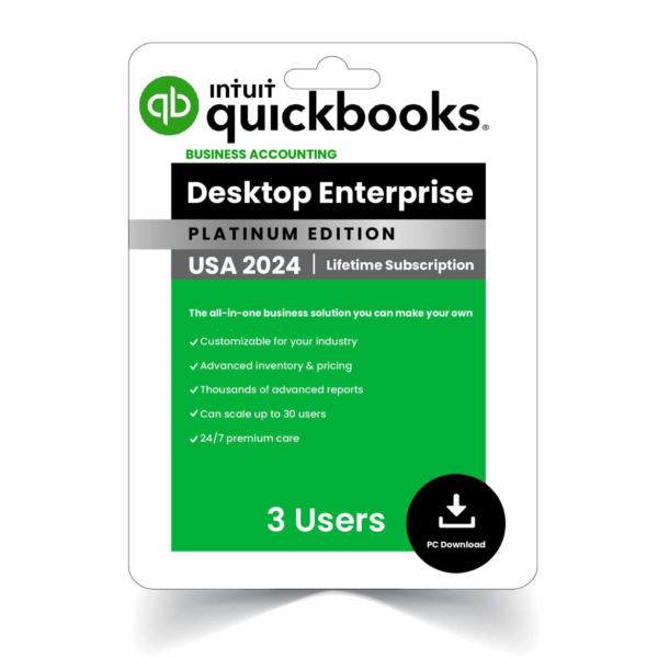 QuickBooks Enterprise 2024 - 3 User - Lifetime License